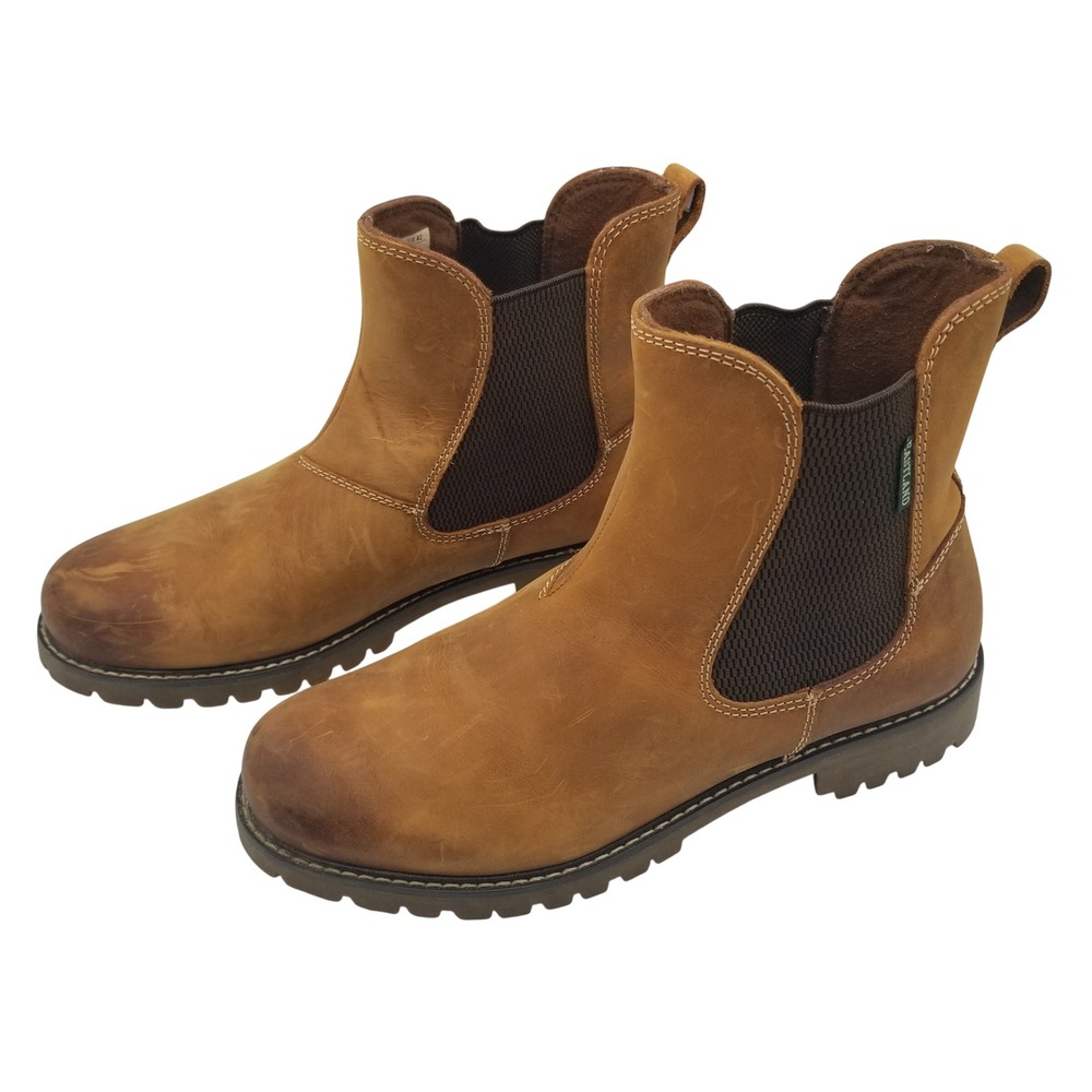 Eastland Ida Chelsea Boots Women Size 10 Tan Brown Leather Lug Sole 3113-07